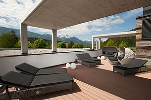 Panorama Terrasse von unserem AlpinSPA